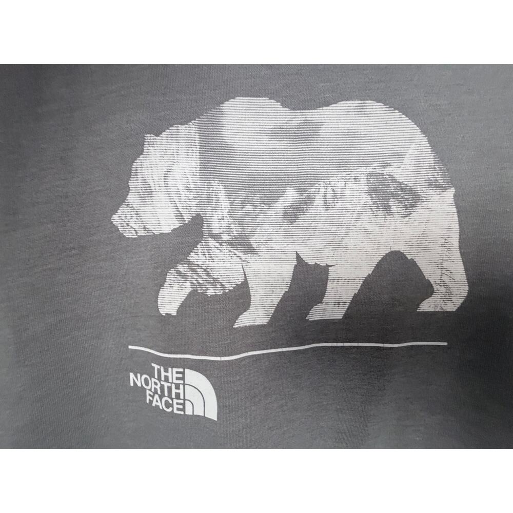The North Face Mens Hoodie Gray Bear Graphic Pullover Sweatshirt Large - Picture 4 of 4